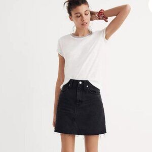MADEWELL Denim Frisco Mini Skirt in Lunar Wash